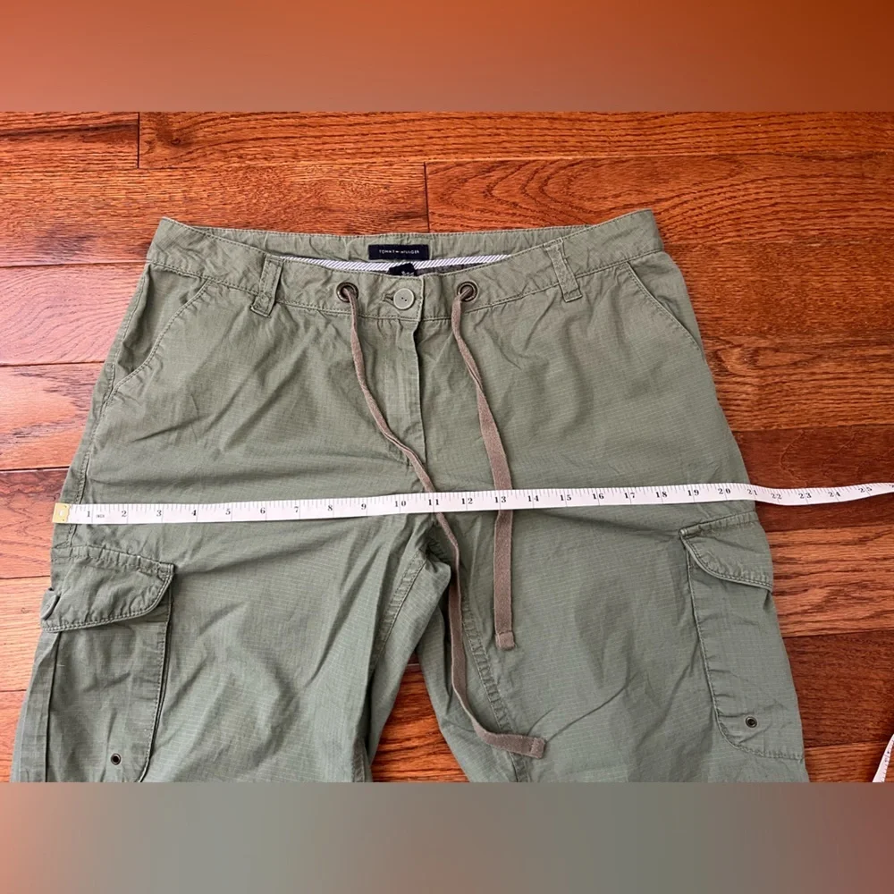 Tommy Hilfiger Olive Green Cargo Utility Straight Leg Pockets Women’s Sz 8 - Picture 7 of 9